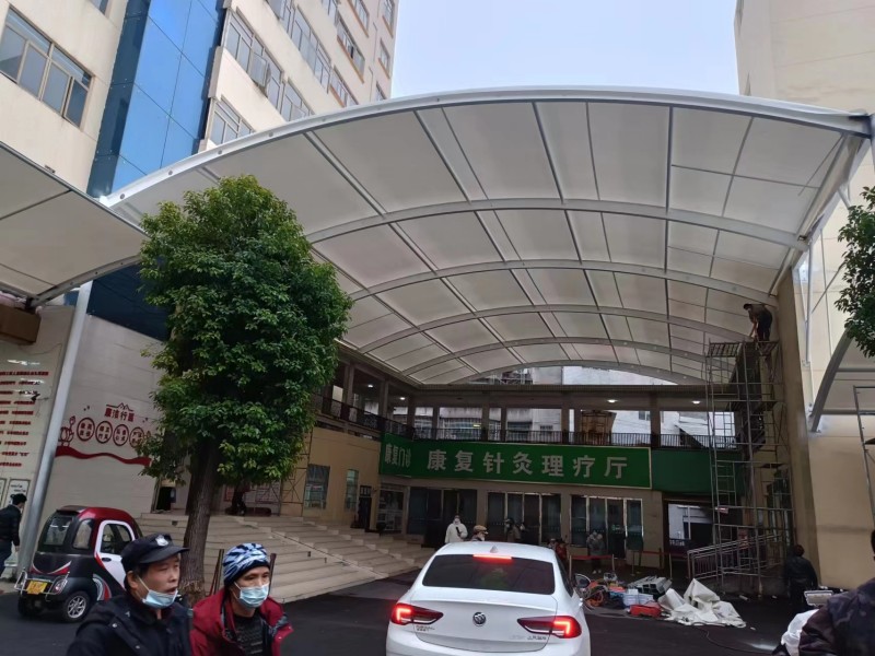 2026昆山市推拉棚膜结构一体化厂家，厂区、园区停车棚工程承接-1