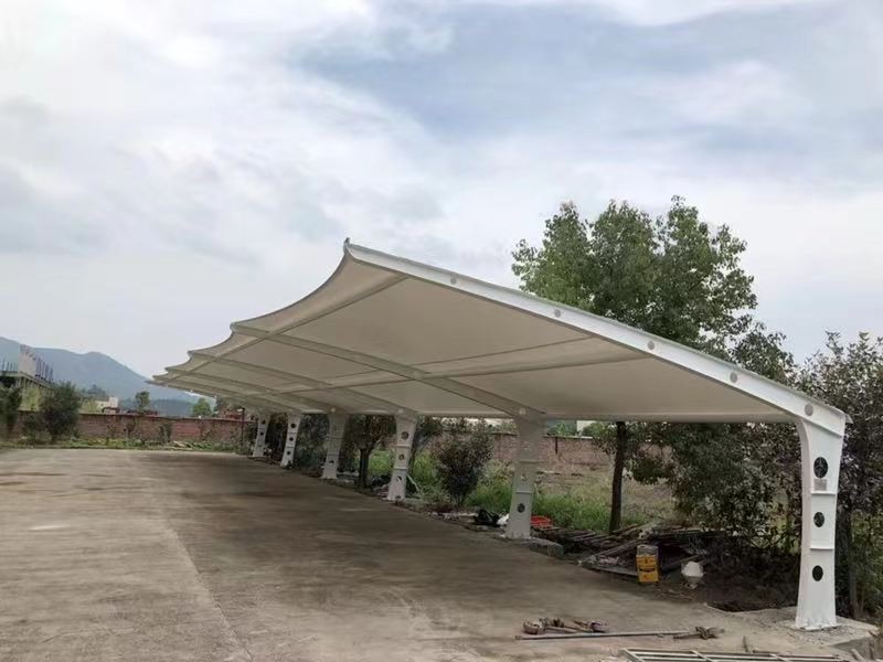 2026昆山市学校膜结构自行车棚工程，耐腐蚀膜结构厂家施工-3